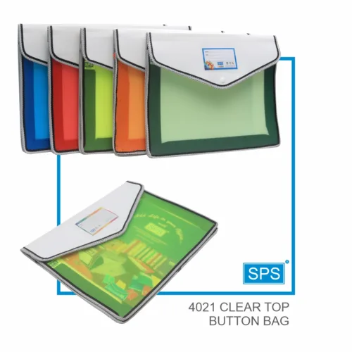 BUTTON BAG - CLEAR TOP