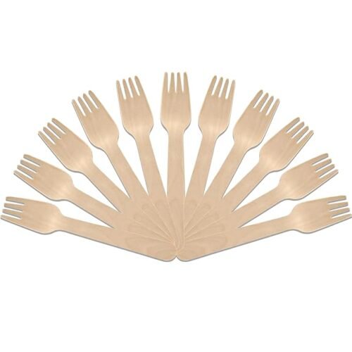 Disposable wooden forks
